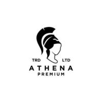 Premium-Göttin Athena-Vektor-Logo-Design vektor