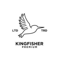 kingfisher linje logotyp vektor design