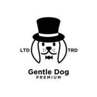 sanftes Hundekopf-Logo-Design vektor