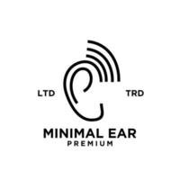 Vektor-Symbol für die Logo-Vorlage für das Hören von Ohrgeräuschen vektor