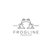 einfaches froschlinien-logo-design vektor