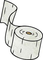 strukturiertes Cartoon-Doodle einer Toilettenpapierrolle vektor