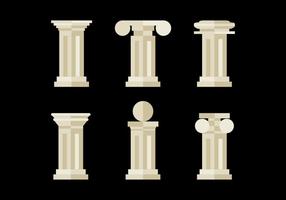 Flache und minimalistische römische Säulen