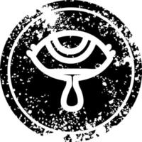 Symbol für weinendes Auge vektor