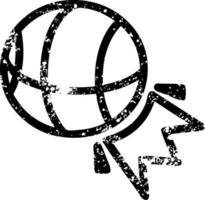 basket sport nödställda ikon vektor
