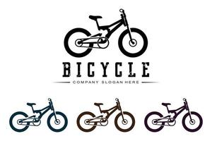 cykel logotyp ikon vektor, fordon för sport, racing, casual, downhill, retro mall vektor