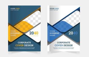 Corporate Book Cover Design-Vorlage a4 oder kann für Jahresbericht, Magazin, Flyer, Poster, Banner, Portfolio, Firmenprofil, Website, Broschüren-Cover-Design verwendet werden vektor