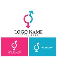 Gender-Symbol-Logo für Geschlecht und Gleichberechtigung von Männern und Frauen Vektor-Illustration vektor