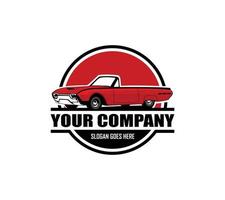 eine vorlage für klassisches oder vintage- oder retro-auto-logo-design. Vintage-Stil vektor