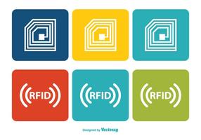 Bunte RFID Icon Set