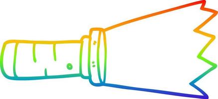 Regenbogen-Gradientenlinie Zeichnung Cartoon beleuchtete Fackel vektor