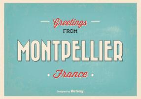 Montpellier Frankrike hälsning illustration vektor