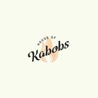 kebab, rasturent, mat logotyp vektor designmall för företag