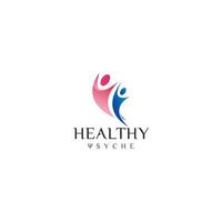 Design von Gesundheitslogos, Gesundheitslogos, öffentliche Gesundheitsfürsorge, bearbeitbare Logo-Designvorlage vektor