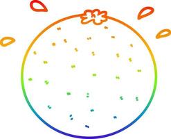 regnbågsgradient linjeteckning tecknad orange vektor
