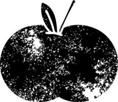 nödställd symbol saftigt äpple vektor