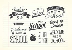 Cool Back to School Label Set vektor