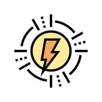 lightning energisparande logotyp färg ikon vektor illustration