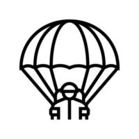 Fallschirmsoldat Symbol Leitung Vektor Illustration
