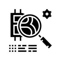 token entwicklung ico glyph symbol vektorillustration vektor