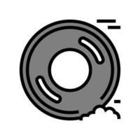 Drag Racing Reifen Farbe Symbol Vektor Illustration