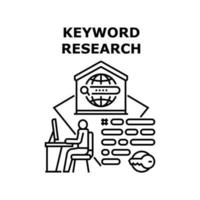 Keyword-Recherche-Symbol-Vektor-Illustration vektor