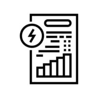 Rechnungsdokument der energiesparenden Symbolvektorillustration vektor