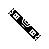 Wasserwaage Zimmermann Ausrüstung Glyph Symbol Vektor Illustration