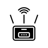 WLAN-Router-Glyphen-Symbol-Vektor-Illustration vektor