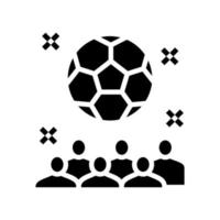 fotboll barn part glyf ikon vektor illustration