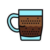 doppio kaffe färg ikon vektor illustration