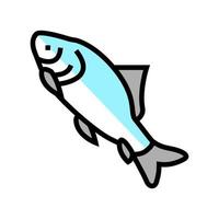 Catla Catla Fisch Farbe Symbol Vektor Illustration