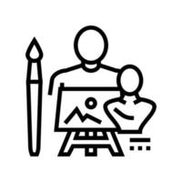 Kunstexperte Symbol Leitung Vektor Illustration