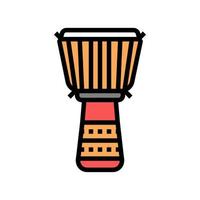 Djembe Drum Instrument Farbsymbol Vektor Illustration