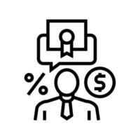 Investor Business Line Symbol Vektor Illustration