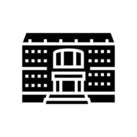 Universitätsgebäude Glyphen-Symbol-Vektor-Illustration vektor