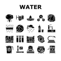vattenrening samling ikoner som vektor