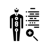 menschliche Gesundheitsuntersuchung Endokrinologie Glyph Symbol Vektor Illustration