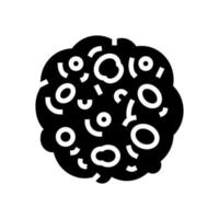 Cookie Haferflocken Glyphe Symbol Vektor Illustration