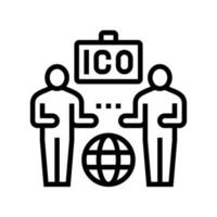 Investoren ico Linie Symbol Vektor Illustration