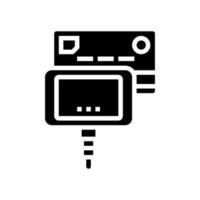 Kartenzahlung POS-Terminal-Glyphen-Symbol-Vektor-Illustration vektor