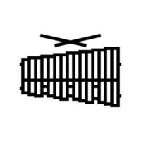 xylofon spela musiker instrument linje ikon vektorillustration vektor