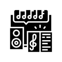 Musikschulunterricht Glyphen-Symbol-Vektor-Illustration vektor