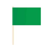 en färgad flagga på en flaggstång. grön flagga. vektor