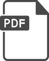 Pdf-Symbol auf weißem Hintergrund herunterladen. vektor
