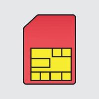 mobile SIM-Karte Handy-Chip-Vektor-Illustration vektor
