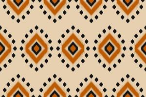 ikat ethnisches nahtloses muster traditionell. Design für Hintergrund, Tapete, Vektorillustration, Textil, Stoff, Kleidung, Batik, Teppich, Stickerei. vektor
