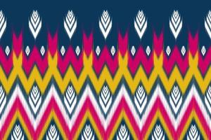 schöne ethnische ikat-musterkunst. nahtloses muster in stammes-, volksstickerei und mexikanischem stil. geometrisch gestreift. Design für Hintergrund, Tapete, Vektorillustration, Stoff, Kleidung, Teppich. vektor