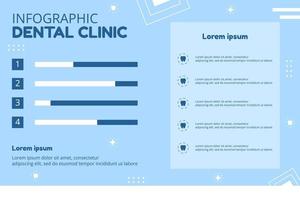 tandklinik infographic mall handritad tecknad platt illustration vektor