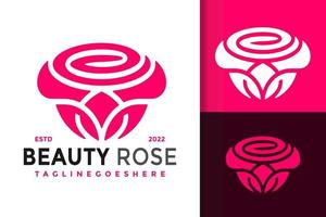 Beauty-Rosen-Logo-Design, Markenidentitäts-Logos-Vektor, modernes Logo, Logo-Designs-Vektor-Illustrationsvorlage vektor